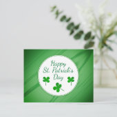 Happy St. Patrick's Day Irish Green Shamrock Briefkaart (Staand voorkant)