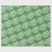 Happy St Patricks Day Irish Green Shamrock Custom Cadeaupapier (Vlak)