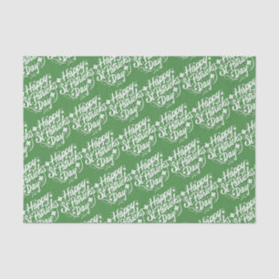 Happy St Patricks Day Irish Green Shamrock Custom Tissuepapier