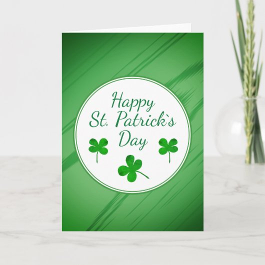 Happy St. Patrick's Day Irish Green Shamrock Kaart (Voorkant)