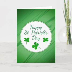 Happy St. Patrick's Day Irish Green Shamrock Kaart