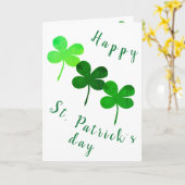 Happy St Patricks Day Irish Green Shamrock Kaart (Gele Bloem)