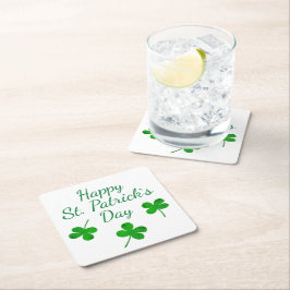 Happy St. Patrick's Day Irish Green Shamrock Kartonnen Onderzetters
