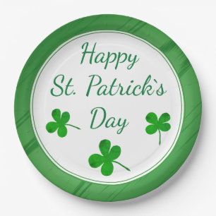 Happy St. Patrick's Day Irish Green Shamrock Papieren Bordje