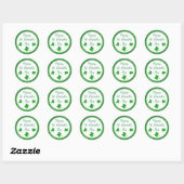 Happy St. Patrick's Day Irish Green Shamrock Ronde Sticker (Vel)