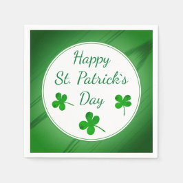 Happy St. Patrick's Day Irish Green Shamrock Servet