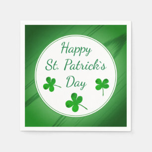 Happy St. Patrick's Day Irish Green Shamrock Servet