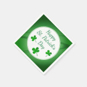 Happy St. Patrick's Day Irish Green Shamrock Servet (Hoek)