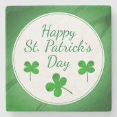 Happy St. Patrick's Day Irish Green Shamrock Stenen Onderzetter (Voorkant)
