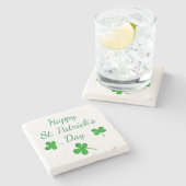 Happy St. Patrick's Day Irish Green Shamrock Stenen Onderzetter (Zijkant)