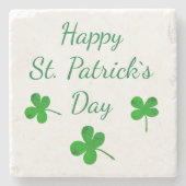 Happy St. Patrick's Day Irish Green Shamrock Stenen Onderzetter (Voorkant)