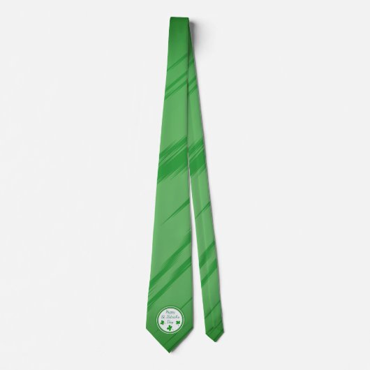 Happy St. Patrick's Day Irish Green Shamrock Stropdas (Voorkant)