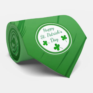 Happy St. Patrick's Day Irish Green Shamrock Stropdas
