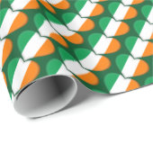Happy St. Patrick's Day Irish Hearts Flag Pattern Cadeaupapier (Rol Hoek)