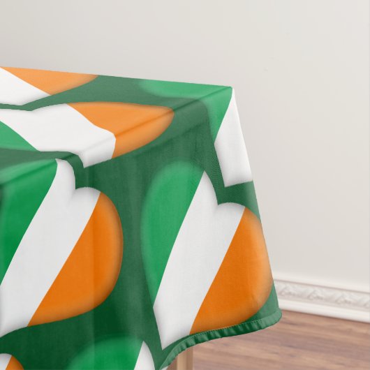 Happy St. Patrick's Day Irish Hearts Flag Pattern Tafelkleed (Voorbeeld)