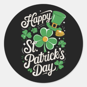 Happy St Patrick's Day Irish Heritage St Patty's Ronde Sticker