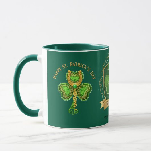 Happy St Patrick's Day Irish Luck Shamrock Mug Mok (Links)
