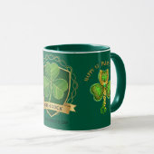 Happy St Patrick's Day Irish Luck Shamrock Mug Mok (Voorkant rechts)