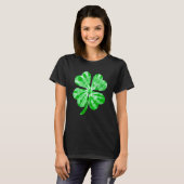 Happy St Patrick's Day Irish Lucky Shamrock Stropd T-shirt (Voorkant volledig)
