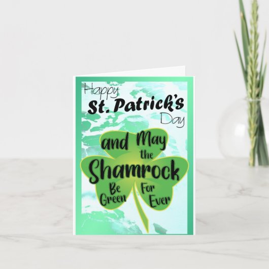Happy St Patricks Day Irish Poem Kaart (Voorkant)