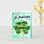 Happy St Patricks Day Irish Poem Kaart (Gele Bloem)