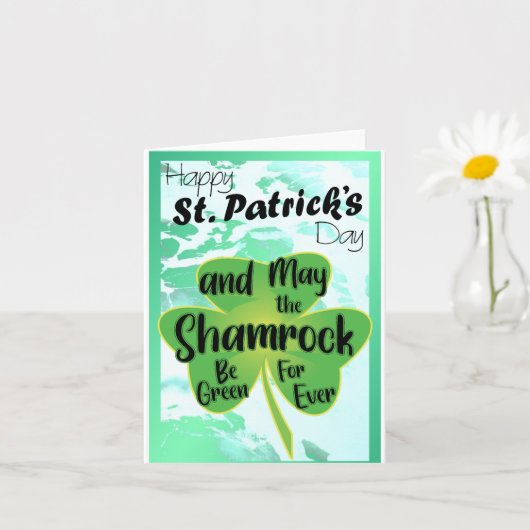 Happy St Patricks Day Irish Poem Kaart (Kleine Plant)