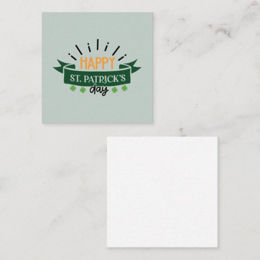 Happy St. Patrick's Day Irish Pride Shamrock Lucky Contactkaartje (Voorkant / Achterkant)