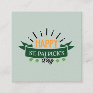 Happy St. Patrick's Day Irish Pride Shamrock Lucky Contactkaartje