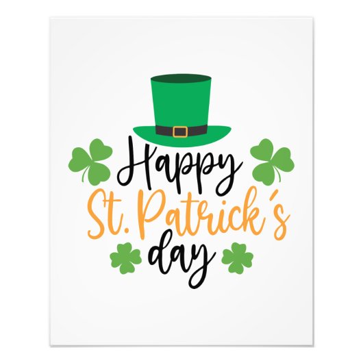 Happy St. Patrick's Day Irish Pride Shamrock Lucky Foto Afdruk (Voorkant)