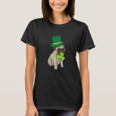 Happy St Patricks Day Irish Pug Dog Cute Saint Pad T-shirt (Voorkant)