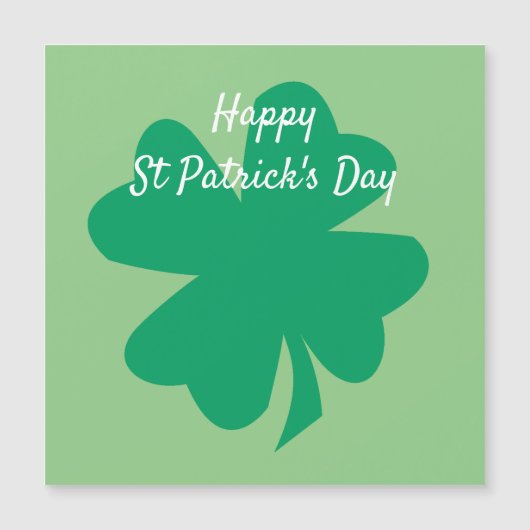 Happy St Patrick's Day Irish Shamrock Leaf Custom (Voorkant)