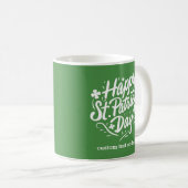Happy St Patricks Day Irish Shamrocks Personalized Koffiemok (Voorkant rechts)