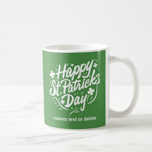 Happy St Patricks Day Irish Shamrocks Personalized Koffiemok (Rechts)