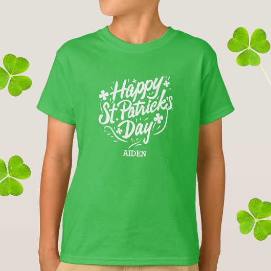 Happy St Patricks Day Irish Shamrocks Personalized T-shirt