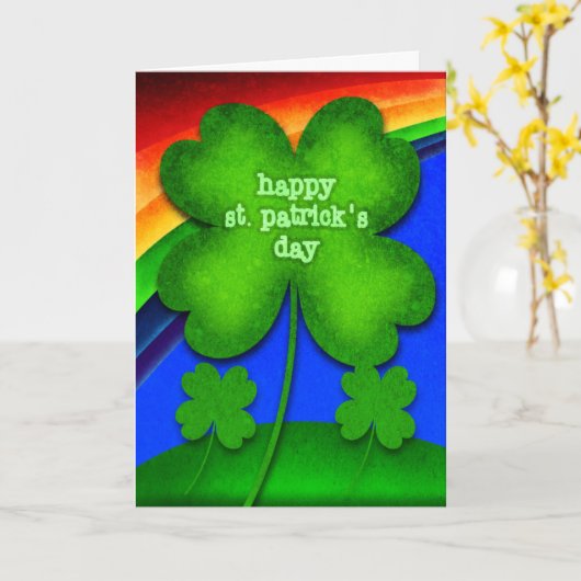 Happy St. Patrick's Day Kaart (Gele Bloem)