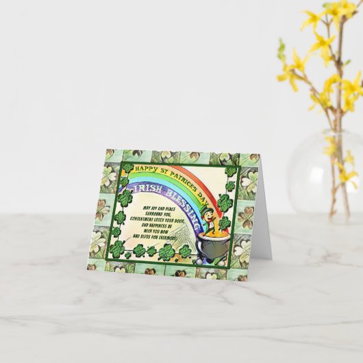 Happy St Patrick's Day Kaart (Gele Bloem)
