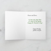 Happy St. Patrick's Day Kaart (Binnen)