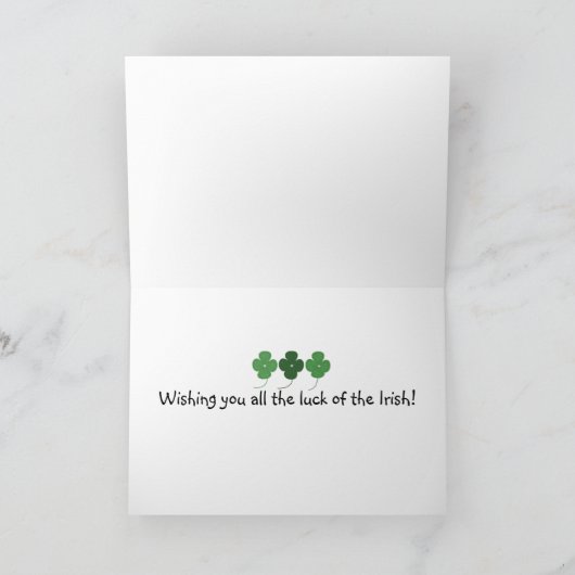 Happy St. Patrick's Day Kaart (Binnen)