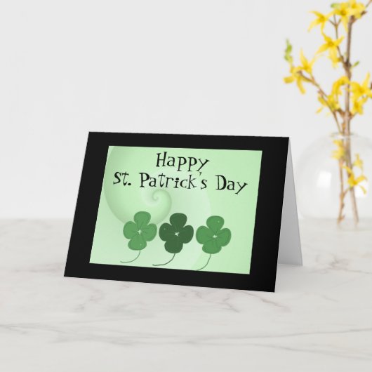 Happy St. Patrick's Day Kaart (Gele Bloem)