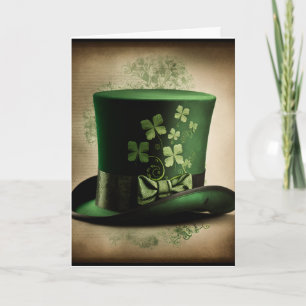 Happy St. Patrick's Day Kaart met een hoge hoed