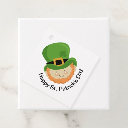 Happy St. Patrick's Day kabouter en shamrock Bedankjes Labels (In situ)