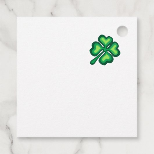 Happy St. Patrick's Day kabouter en shamrock Bedankjes Labels (Achterkant)