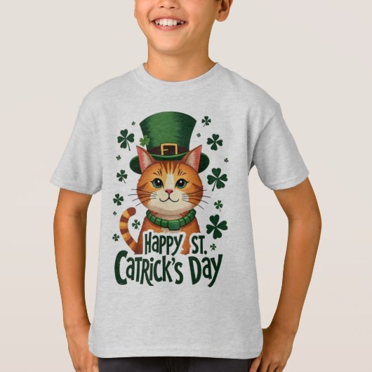 Happy St. Patrick's Day - Kat van St. Patrick's Da T-shirt (Voorkant)