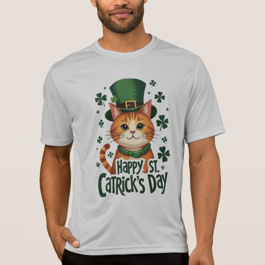 Happy St. Patrick's Day - Kat van St. Patrick's Da T-shirt (Voorkant)