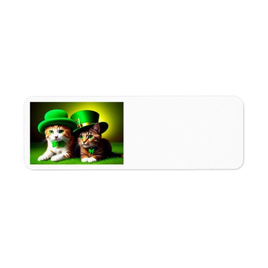 Happy St. Patrick's Day Katten Etiket (Voorkant)