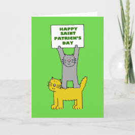 Happy St Patrick's Day Katten Kaart