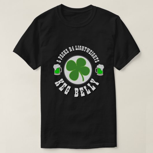 Happy St Patrick's Day KEG BELLY T-shirt (Design voorkant)