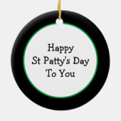 Happy St Patrick's Day Keramisch Ornament (Achterkant)