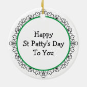 Happy St Patrick's Day Keramisch Ornament (Achterkant)