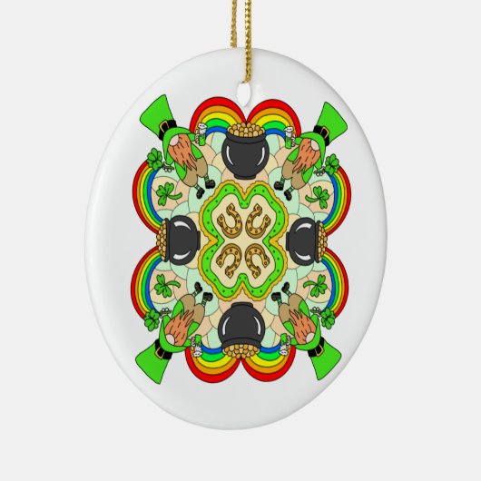 Happy St Patrick's Day Keramisch Ornament (Rechts)